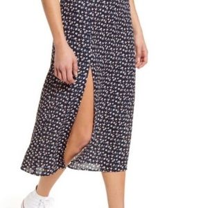 Good Luck Gem Floral Midi Skirt